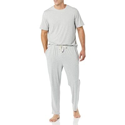 AEM20149SS22_Grey Heather Amazon Essentials Męski bawełniany zestaw piżam modalowych, szary wrzos, XXL AEM20149SS22_Grey Heather Amazon Essentials Męski bawełniany zestaw piżam modalowych, szary wrzos, XXL