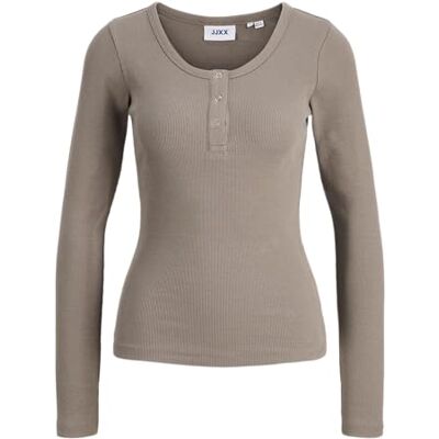 12282543-4826211 JACK & JONES Jxfatima Ls Button Rib Top JRS, Falcon, XS 12282543-4826211 JACK & JONES Jxfatima Ls Button Rib Top JRS, Falcon, XS
