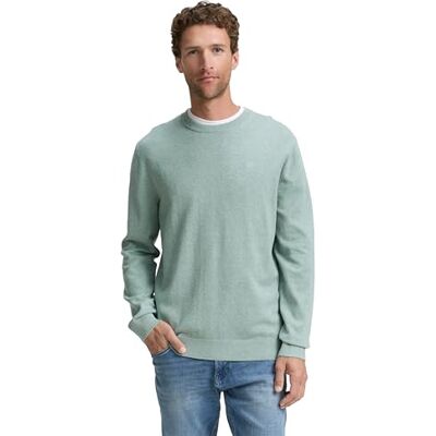 1039810 TOM TAILOR Sweter męski, 28732 Dark Smoke Green Melange, 3XL 1039810 TOM TAILOR Sweter męski, 28732 Dark Smoke Green Melange, 3XL