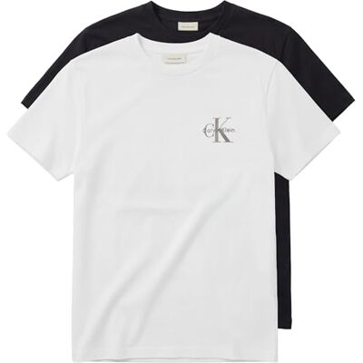 LV04RF279G Calvin Klein Męskie koszulki Ss 30S Classic Micro Monologo Te , Multi, S LV04RF279G Calvin Klein Męskie koszulki Ss 30S Classic Micro Monologo Te , Multi, S