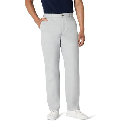 F16AE60000-LtG-29W x 34L Amazon Essentials męskie spodnie Chino bez sznur klasyczny krój, jasnoszare, 29W / 34L F16AE60000-LtG-29W x 34L Amazon Essentials męskie spodnie Chino bez sznur klasyczny krój, jasnoszare, 29W / 34L