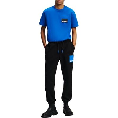 A1M10002 Karl Lagerfeld Jeans, Męskie, Spodnie Dresowe Z Logo Box, Regular Fit, Czarny, L A1M10002 Karl Lagerfeld Jeans, Męskie, Spodnie Dresowe Z Logo Box, Regular Fit, Czarny, L