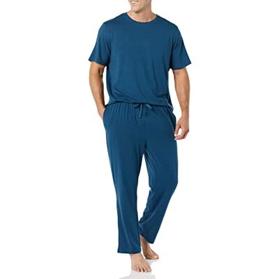 AEM20149SS22_Dark Blue Amazon Essentials Męski bawełniany zestaw piżam modalowych, ciemnoniebieski, XXL AEM20149SS22_Dark Blue Amazon Essentials Męski bawełniany zestaw piżam modalowych, ciemnoniebieski, XXL