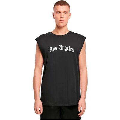 MT3454-00007-0054 Mister Tee Los Angeles Wording koszulka bez rękawów, czarny, XL MT3454-00007-0054 Mister Tee Los Angeles Wording koszulka bez rękawów, czarny, XL