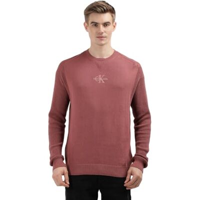J30J325671VAIL Calvin Klein Jeans Sweter męski, Fioletowy (masło jabłkowe), L J30J325671VAIL Calvin Klein Jeans Sweter męski, Fioletowy (masło jabłkowe), L