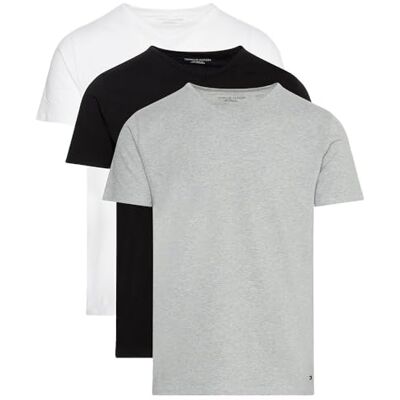 UM0UM03137 Tommy Hilfiger Koszulka męska S/S, Multi (czarny/biały/szary wrzosowy), L UM0UM03137 Tommy Hilfiger Koszulka męska S/S, Multi (czarny/biały/szary wrzosowy), L