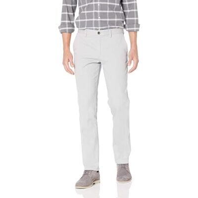 MAE60009SP18-LtG-32W x 32L Amazon Essentials Męskie spodnie chinosy slim fit, odporne na zagniecenia, z płaskim przodem, jasnoszare, 32 szer. x 32 l MAE60009SP18-LtG-32W x 32L Amazon Essentials Męskie spodnie chinosy slim fit, odporne na zagniecenia, z płaskim przodem, jasnoszare, 32 szer. x 32 l