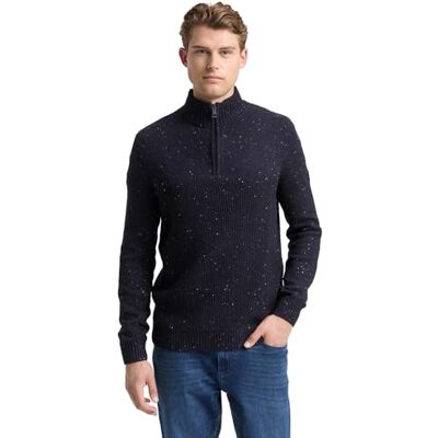 1048713 TOM TAILOR Sweter męski, 36942 Navy Melange Multi Neps, 3XL 1048713 TOM TAILOR Sweter męski, 36942 Navy Melange Multi Neps, 3XL