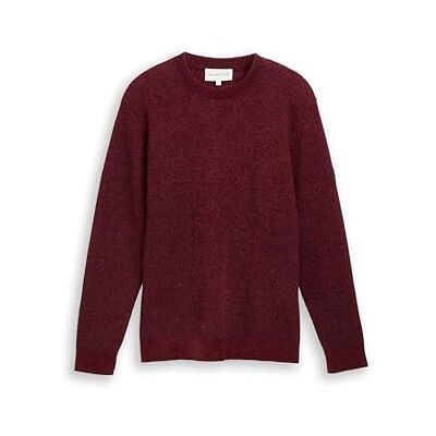 1049368 TOM TAILOR Sweter męski, 25419 Navy Red Mouliné, 3XL 1049368 TOM TAILOR Sweter męski, 25419 Navy Red Mouliné, 3XL