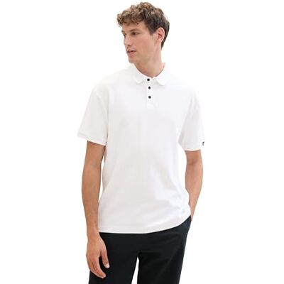 1040476 TOM TAILOR Denim Męska koszulka polo, 20000 – biały, M 1040476 TOM TAILOR Denim Męska koszulka polo, 20000 – biały, M