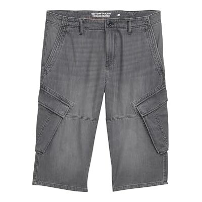 1044977 TOM TAILOR TTMORRIS męskie szorty jeansowe za kolano, 10219 Used Mid Stone Grey Denim, 32 1044977 TOM TAILOR TTMORRIS męskie szorty jeansowe za kolano, 10219 Used Mid Stone Grey Denim, 32