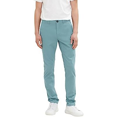 1035046 TOM TAILOR Travis Slim Chino spodnie Mężczyźni, 30105 Deep Bluish Green, 28W / 34L 1035046 TOM TAILOR Travis Slim Chino spodnie Mężczyźni, 30105 Deep Bluish Green, 28W / 34L
