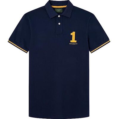 HM500779 Hackett London Męska koszulka polo Heritage Numer, niebieska (granatowa), 3XL, Niebieski (granatowy), 3XL HM500779 Hackett London Męska koszulka polo Heritage Numer, niebieska (granatowa), 3XL, Niebieski (granatowy), 3XL