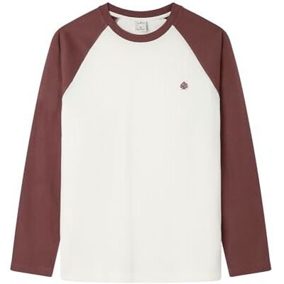 8832422 Springfield Ranglan Single Jersey Brzoskwiniowy L/S z haftem drzewnym, wino, L 8832422 Springfield Ranglan Single Jersey Brzoskwiniowy L/S z haftem drzewnym, wino, L