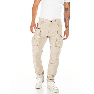 M9873A.000.84387 Replay Męskie spodnie cargo Joe Comfort-Fit z komfortowej bawełny, Desert 015, 31W / 30L M9873A.000.84387 Replay Męskie spodnie cargo Joe Comfort-Fit z komfortowej bawełny, Desert 015, 31W / 30L