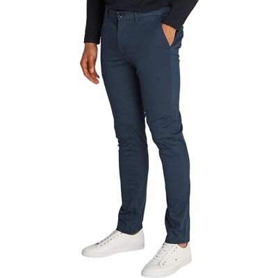 MW0MW37714 TOMMY HILFIGER Chino Męska Bleecker Printed Struktura Slim Fit, Niebieski (Desert Sky), 32W / 30L MW0MW37714 TOMMY HILFIGER Chino Męska Bleecker Printed Struktura Slim Fit, Niebieski (Desert Sky), 32W / 30L