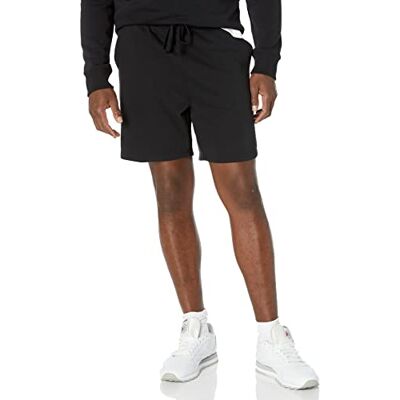 AEM20268F23_Black Amazon Essentials Męskie lekkie francuskie szorty frotte (dostępne w dużych i wysokich), czarne, XL AEM20268F23_Black Amazon Essentials Męskie lekkie francuskie szorty frotte (dostępne w dużych i wysokich), czarne, XL