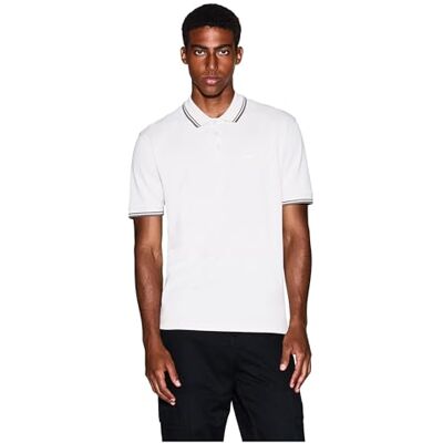 XM001349AF16246U1013 Armani Exchange Męska koszulka polo z krótkim rękawem z logo ThreeButton Collar, Wind Chime, S XM001349AF16246U1013 Armani Exchange Męska koszulka polo z krótkim rękawem z logo ThreeButton Collar, Wind Chime, S