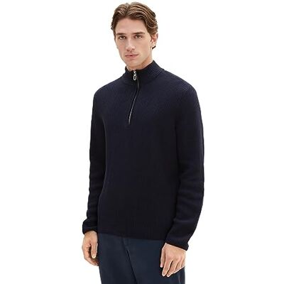 1038243 TOM TAILOR sweter męski, 13160 – Knitted Navy Melange, XL 1038243 TOM TAILOR sweter męski, 13160 – Knitted Navy Melange, XL