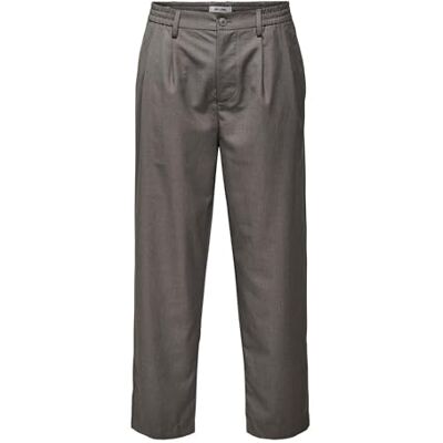 22035027-4816357 ONLY & SONS Onsgenova Tailored 0380 spodnie, jasnoszary melanżowy, L 22035027-4816357 ONLY & SONS Onsgenova Tailored 0380 spodnie, jasnoszary melanżowy, L