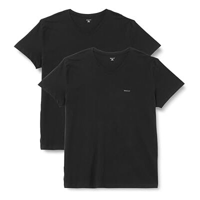 900012018 GANT Męski T-shirt z dekoltem w serek, 2 sztuki, bielizna, czarna, standardowa (2 sztuki), czarny, Rozmiar uniwersalny 900012018 GANT Męski T-shirt z dekoltem w serek, 2 sztuki, bielizna, czarna, standardowa (2 sztuki), czarny, Rozmiar uniwersalny