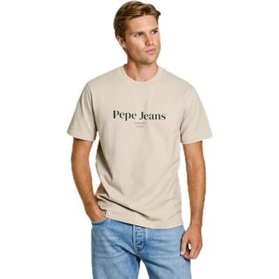 PM509783836XS Pepe Jeans Męska koszulka DALE TEE, brązowa (STONE BEIGE), XS, Brązowy (kamienny beż), XS PM509783836XS Pepe Jeans Męska koszulka DALE TEE, brązowa (STONE BEIGE), XS, Brązowy (kamienny beż), XS