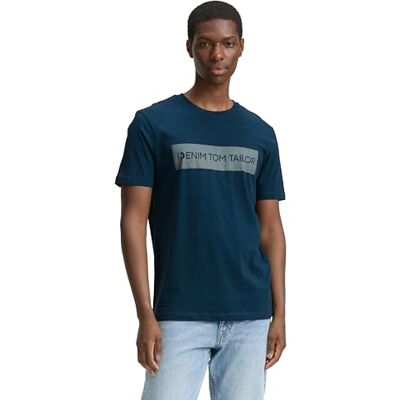 1043491 TOM TAILOR Denim T-shirt męski, 21179 – Deep Pond Green, XS 1043491 TOM TAILOR Denim T-shirt męski, 21179 – Deep Pond Green, XS