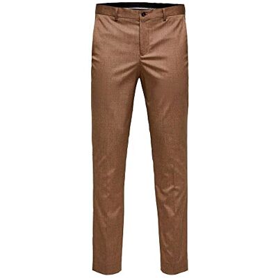 16081936 SELECTED HOMME BLACK Męskie spodnie Slhslim-mylologan Camel TRS B Noos Tuxedo, piaskowy, 102 16081936 SELECTED HOMME BLACK Męskie spodnie Slhslim-mylologan Camel TRS B Noos Tuxedo, piaskowy, 102