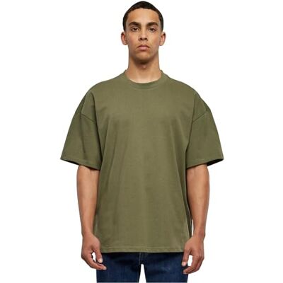 BY163-00176-0060 Build Your Brand Męski T-shirt, ultra Heavy Cotton Box Tee, Basic T-shirt dla mężczyzn, oversized fit, rozmiary XS-5XL, oliwkowy, XXL BY163-00176-0060 Build Your Brand Męski T-shirt, ultra Heavy Cotton Box Tee, Basic T-shirt dla mężczyzn, oversized fit, rozmiary XS-5XL, oliwkowy, XXL