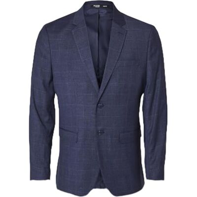 16094327 SELETED HOMME SLHSLIM-Neil Dark Blue Check BLZ NOOS, Dark Blue/Checks: check, 44 16094327 SELETED HOMME SLHSLIM-Neil Dark Blue Check BLZ NOOS, Dark Blue/Checks: check, 44