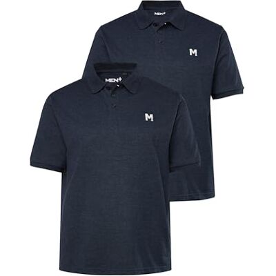 836258 Men Plus Męskie koszulki polo, duże rozmiary, duże rozmiary, rozmiar L-8XL, 2 sztuki, Basic, Piqué, pół rękawów, do 8 XL , granatowy, L 836258 Men Plus Męskie koszulki polo, duże rozmiary, duże rozmiary, rozmiar L-8XL, 2 sztuki, Basic, Piqué, pół rękawów, do 8 XL , granatowy, L
