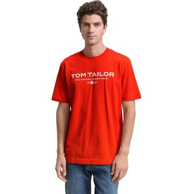 1045773 TOM TAILOR T-shirt męski, 12913 Tango Orange, XS 1045773 TOM TAILOR T-shirt męski, 12913 Tango Orange, XS