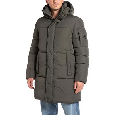 M8410 .000.84982 Replay Męska kurtka zimowa płaszcz z kapturem, 935 Dark Olive, M M8410 .000.84982 Replay Męska kurtka zimowa płaszcz z kapturem, 935 Dark Olive, M