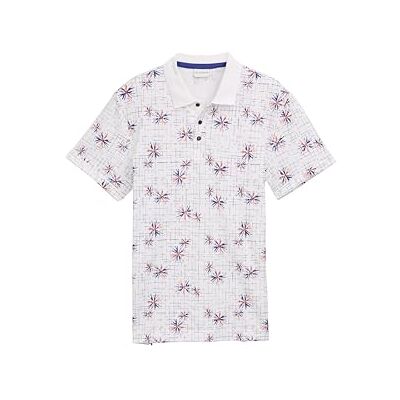 1046738 TOM TAILOR Męska koszulka polo, 37840 – biały kolorowy wzór pustynny, M 1046738 TOM TAILOR Męska koszulka polo, 37840 – biały kolorowy wzór pustynny, M