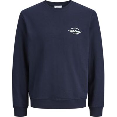 12294479-4974952 JACK & JONES Jjbrandon Sweat Crew Neck Pls Plus Size, granatowy blezer, 5XL 12294479-4974952 JACK & JONES Jjbrandon Sweat Crew Neck Pls Plus Size, granatowy blezer, 5XL