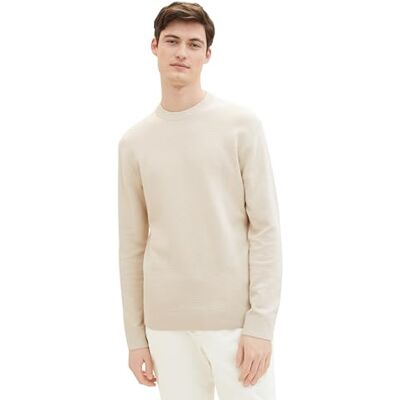 1038285 TOM TAILOR Denim Sweter męski, 27609 Cold Beige, XS 1038285 TOM TAILOR Denim Sweter męski, 27609 Cold Beige, XS