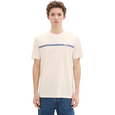 1043465 TOM TAILOR Denim T-shirt męski, 10348 Gardenia White, XS 1043465 TOM TAILOR Denim T-shirt męski, 10348 Gardenia White, XS