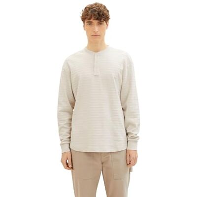 1040847 TOM TAILOR Denim T-shirt męski, 27609 Cold Beige, XS 1040847 TOM TAILOR Denim T-shirt męski, 27609 Cold Beige, XS
