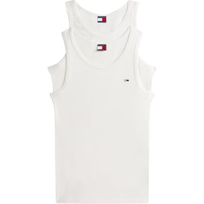DM0DM20769 Tommy Jeans Męskie TJM XSLIM 2PCK RIB TANK EXT Inne T-shirty, Multi, XXL, Multi (Ecru/ecru), XXL DM0DM20769 Tommy Jeans Męskie TJM XSLIM 2PCK RIB TANK EXT Inne T-shirty, Multi, XXL, Multi (Ecru/ecru), XXL