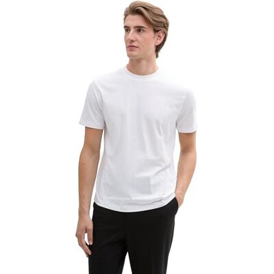 1037655 TOM TAILOR Denim T-shirt męski, 10991 Knit White, XXL 1037655 TOM TAILOR Denim T-shirt męski, 10991 Knit White, XXL