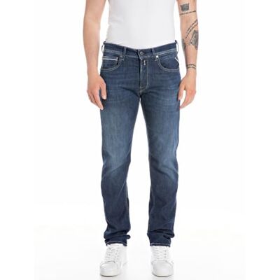 MA972J.000.785 684 Replay Męskie dżinsy Slim Straight Fit Grover X-Lite Plus kolekcja, 007 Dark Blue, 30W / 30L MA972J.000.785 684 Replay Męskie dżinsy Slim Straight Fit Grover X-Lite Plus kolekcja, 007 Dark Blue, 30W / 30L