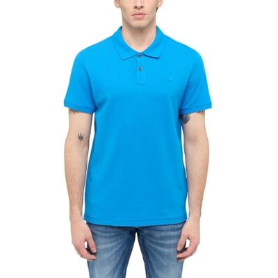 1015065-5177 MUSTANG Męska koszulka polo z rękawami, niebieski, 5XL 1015065-5177 MUSTANG Męska koszulka polo z rękawami, niebieski, 5XL