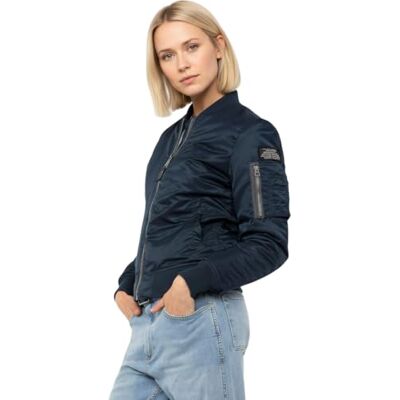 SCHOTT NYC Blouson FEMME AIRFORCEWRS Schott NYC AIRFORCEWRS Kurtka Bomber Schott, Granatowa, S Dorosły SCHOTT NYC Blouson FEMME AIRFORCEWRS Schott NYC AIRFORCEWRS Kurtka Bomber Schott, Granatowa, S Dorosły