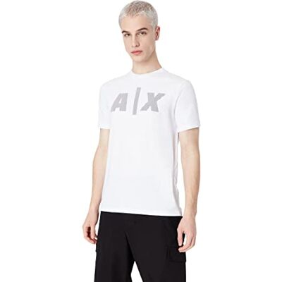 3RZTFFZJH4Z1100 Armani Exchange Męski t-shirt z bolym logo, biały, ekstra mały, biały, XS 3RZTFFZJH4Z1100 Armani Exchange Męski t-shirt z bolym logo, biały, ekstra mały, biały, XS