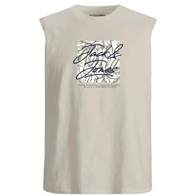 12277942-4765580 Jack & Jones Jorsplit Tee Sl Crew Neck Fst, Antique White, L 12277942-4765580 Jack & Jones Jorsplit Tee Sl Crew Neck Fst, Antique White, L