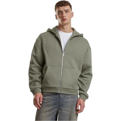 TB7284 Urban Classics Męska bluza z kapturem Fluffy Zip Hoody, puszysta bluza z kapturem z zamkiem błyskawicznym, bluza z kapturem dla mężczyzn, oversize fit, Paleolive, XXL TB7284 Urban Classics Męska bluza z kapturem Fluffy Zip Hoody, puszysta bluza z kapturem z zamkiem błyskawicznym, bluza z kapturem dla mężczyzn, oversize fit, Paleolive, XXL