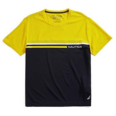 K01801 Nautica Męska koszulka męska Navtech Colorblock Tee, Zest, S K01801 Nautica Męska koszulka męska Navtech Colorblock Tee, Zest, S