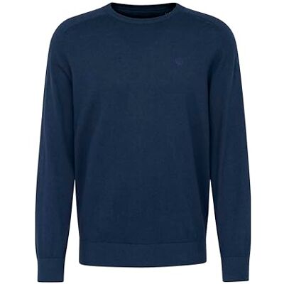 7400-65520B bugatti Męski sweter okrągły dekolt, niebieski, 4XL 7400-65520B bugatti Męski sweter okrągły dekolt, niebieski, 4XL