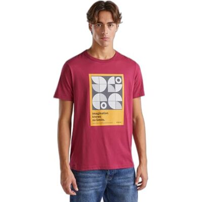 3I1XU109U United Colors of Benetton T-shirt, Czerwony, XS 3I1XU109U United Colors of Benetton T-shirt, Czerwony, XS