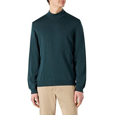 490300 Maerz Męski sweter Superwash, zielony Bottle Green, regularny 490300 Maerz Męski sweter Superwash, zielony Bottle Green, regularny